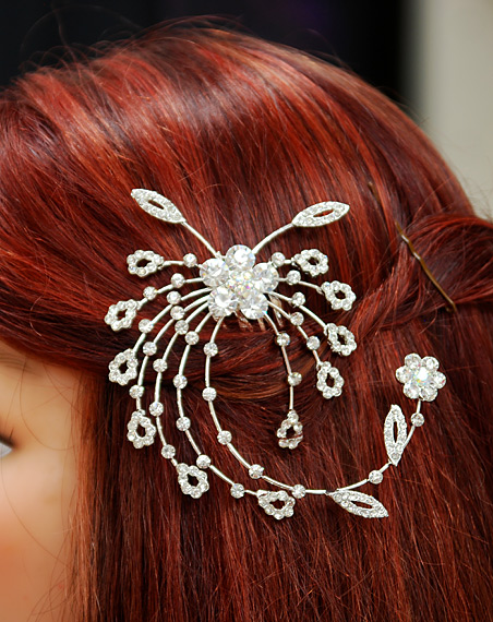 Spiral Crystal Bridal Comb